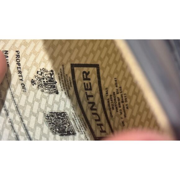 Hunter Original Tall Navy Blue Rubber Rain Boots Size 8 Women - Picture 3 of 7